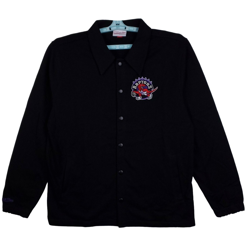 Toronto Raptors Mitchell & Ness NBA Large Jacket Embroidery Logo Black New